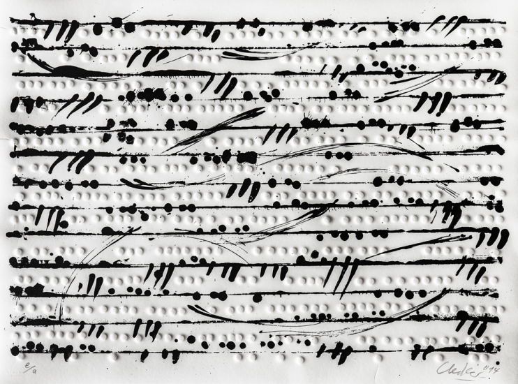 Prägedruck, Optische Partitur 1 (quer), 2014