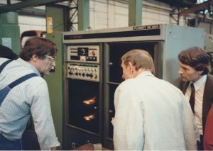 Richard Wiederkehr (Betriebsleiter Pumpenfabrik Wangen Werk Hagen am Dreh-Zenter), Emil Schumacher & Aloys Wilmsen