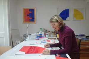 Frieda Martha in Ihrem Atelier, 2015