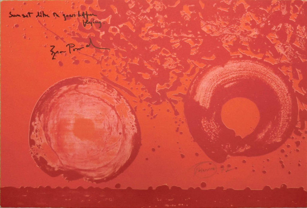 Otto Piene Grafik, Sunset like the grasshopper flying