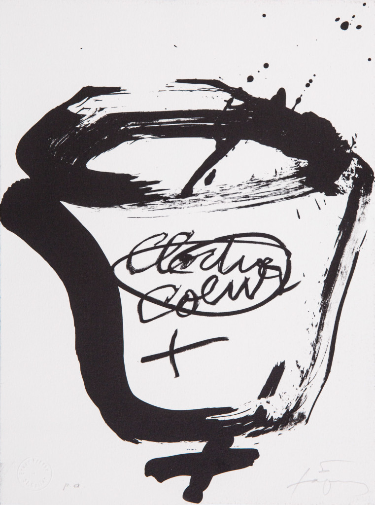 Antoni Tàpies Künstlerbücher, Holzschnitt-Reihe "Suite Erker", Cloche, coeur, 1993