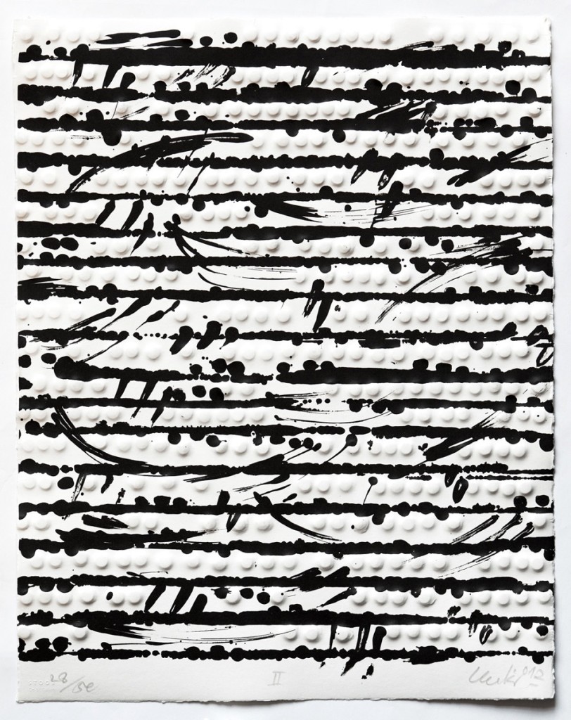 Günther Uecker Prägedrucke, Optische Partitur 2, 2012