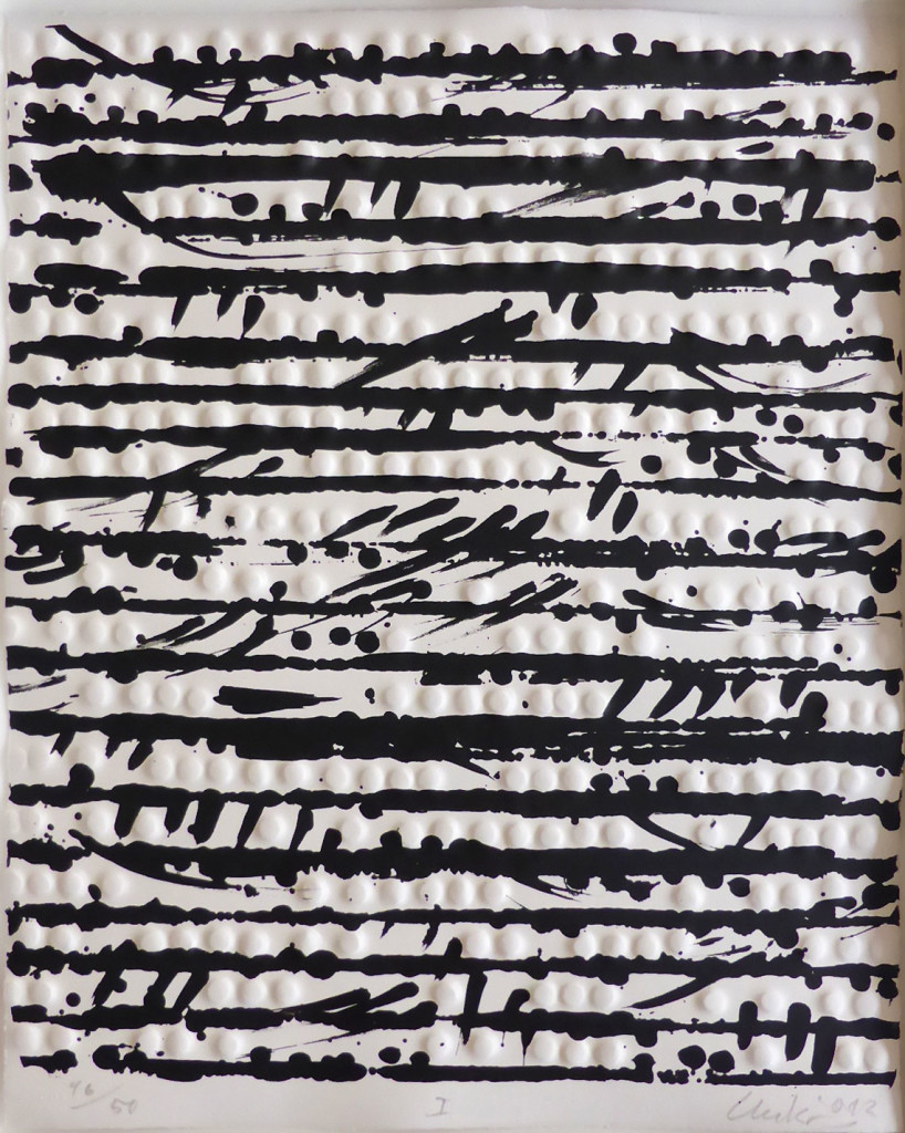 Günther Uecker Prägedrucke, Optische Partitur 1, 2012