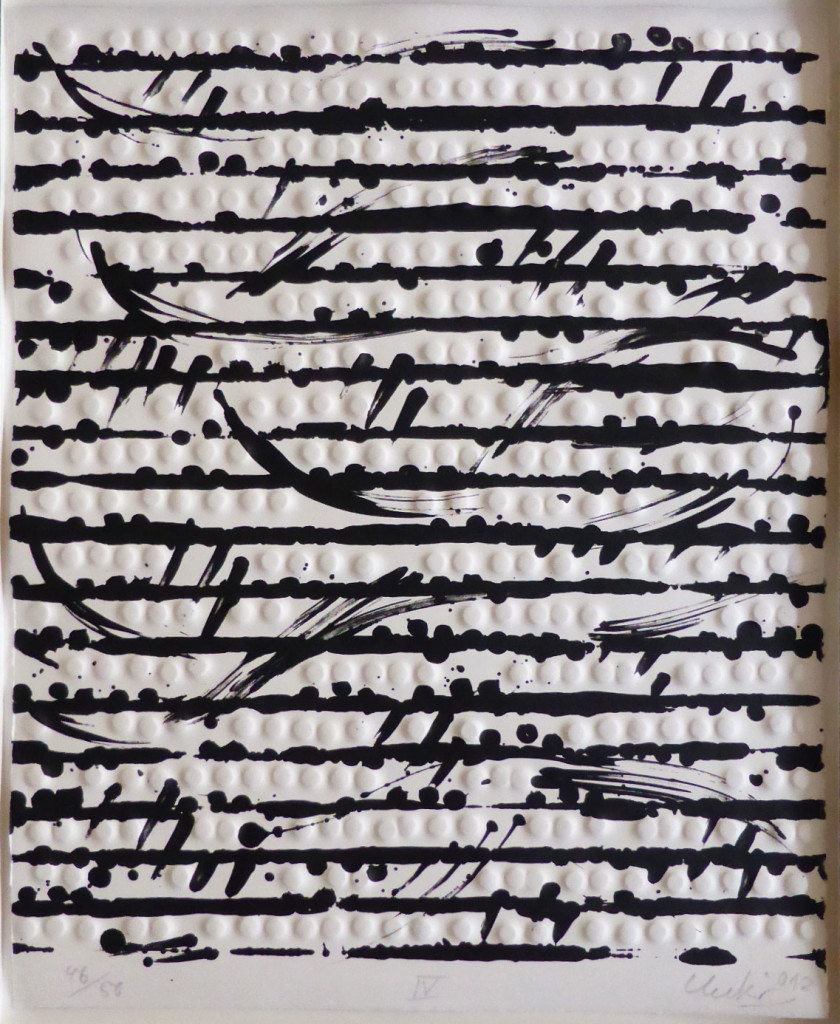 Günther Uecker Prägedrucke, Optische Partitur 4, 2012