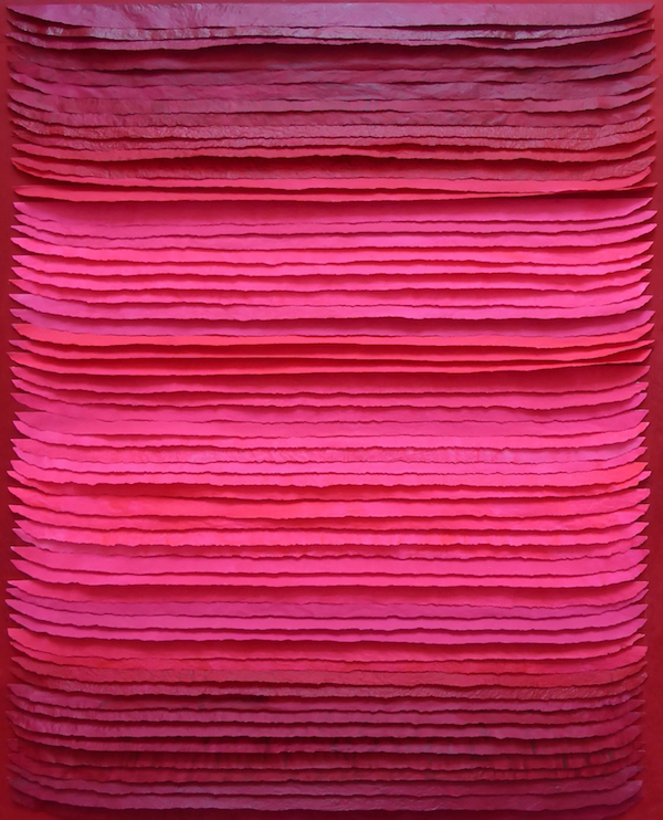 Frieda Martha Papierarbeit, Rosenfarbener Tag, 2017